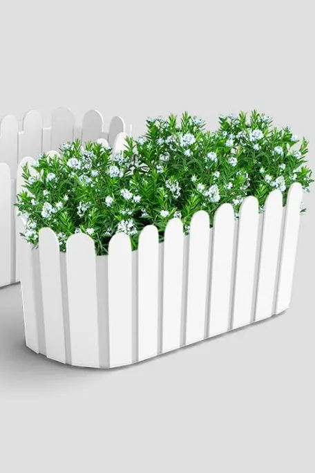 White fence pot