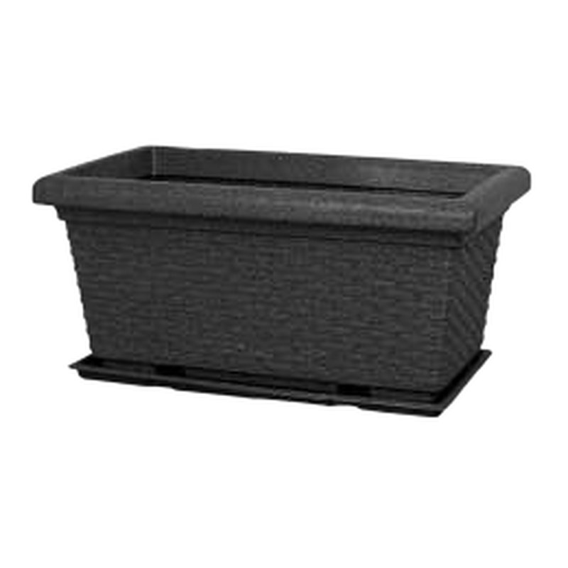 Rectangle Miami planter with tray and wheels