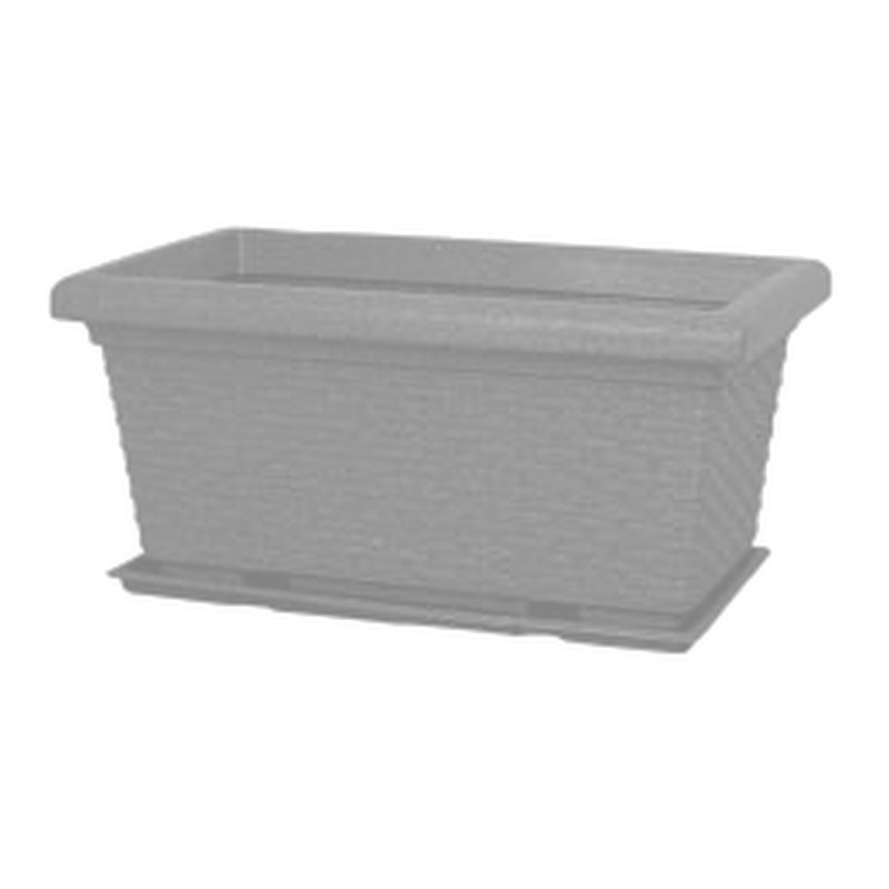 Rectangle Miami planter with tray and wheels, image 5 of 8