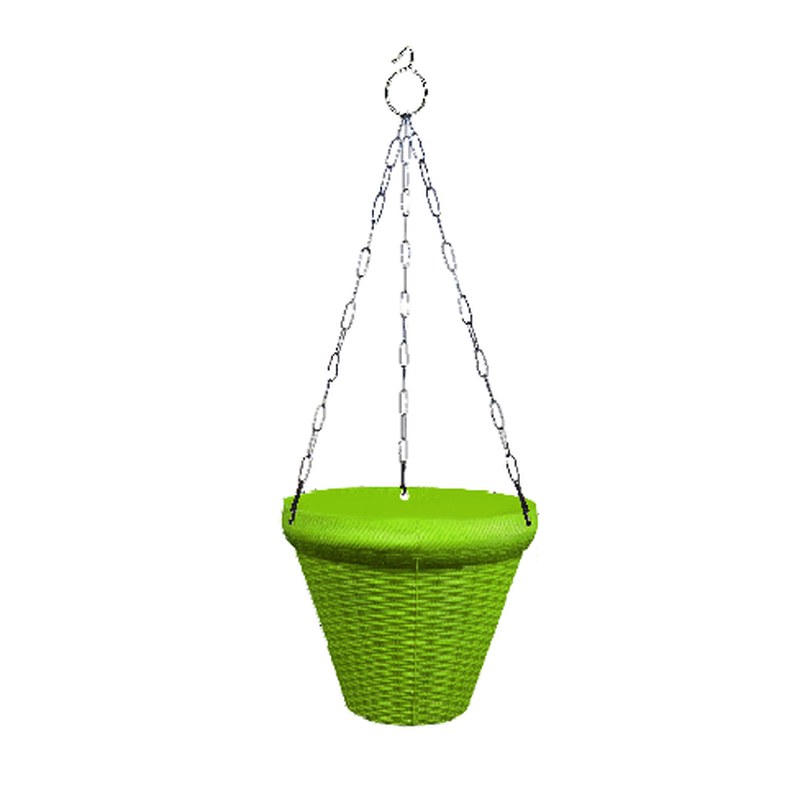 Juhi hanging pot with metal chain (8")