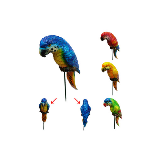 Macaw parrot garden stakes, 15 cm