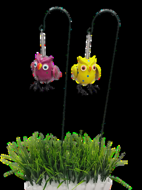 Owl on hook garden stakes