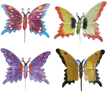 Jewelled butterfly garden stakes