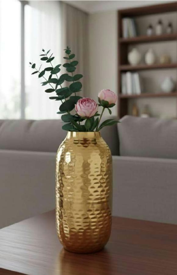 Metal vase pot in plating brass copper 1740, image 2 of 2