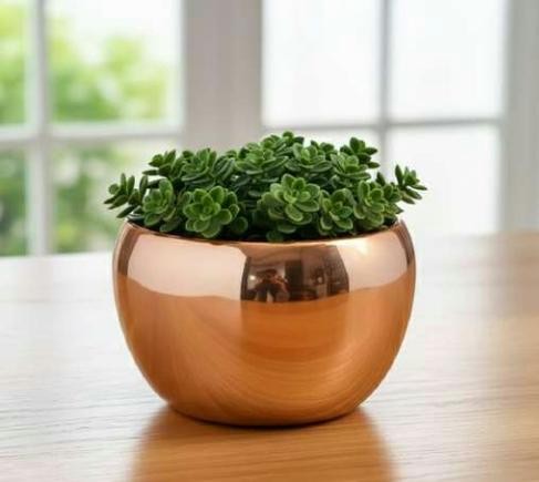 Metal pot with plating work brass 1271 copper