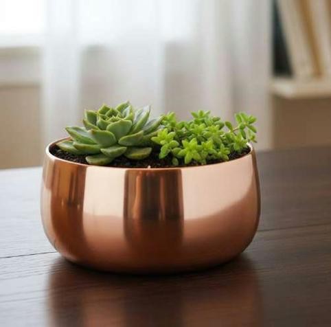 Metal handi pot in plating brass 1333 copper, image 2 of 2