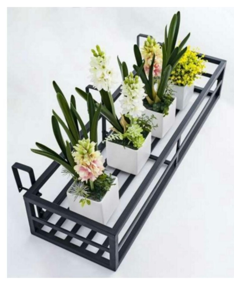 Mild steel rectangular plant stand 1925