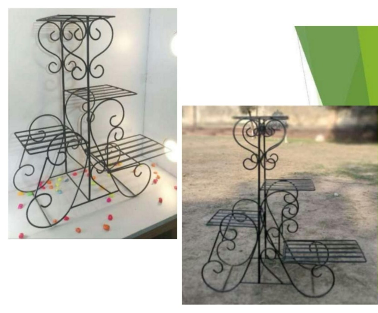 Iron four pots stands 1159 black
