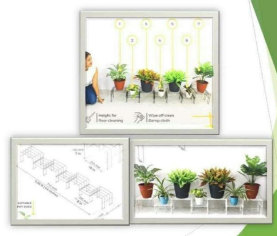 Mesh metal planter stand black 1274 white