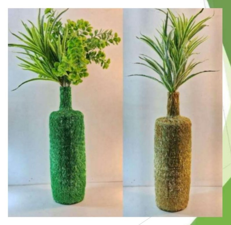 Metal mesh bottle vase 1247C