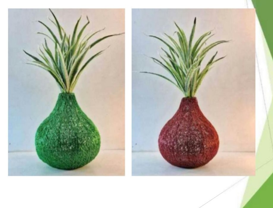 Metal mesh bulb vase 1264B