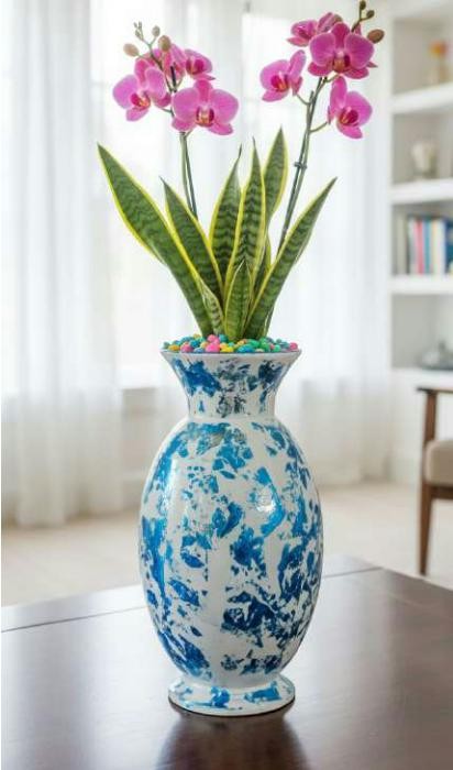 Metal flower vase 1237D, image 2 of 2