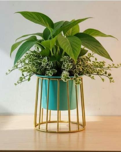 Metal mini pot with stand 1341C