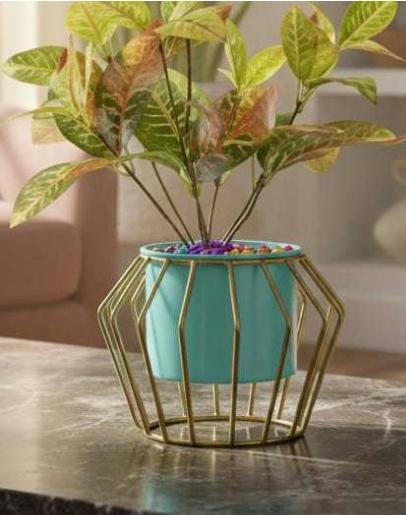 Metal mini pot with stand 1342C