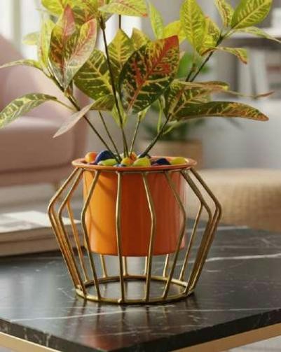 Metal mini pot with stand 1342F
