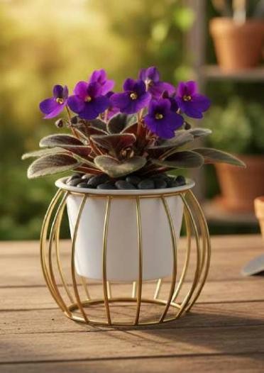 Metal mini pot with stand 1343A