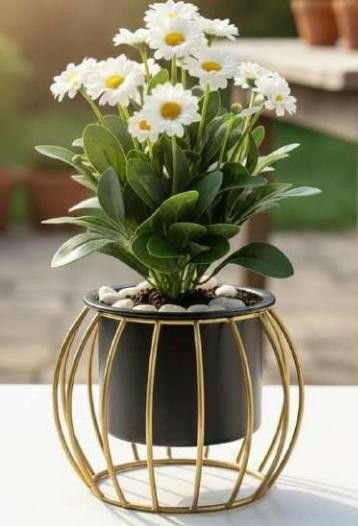 Metal mini pot with stand 1343A, image 2 of 2