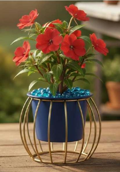 Metal mini pot with stand 1343CD