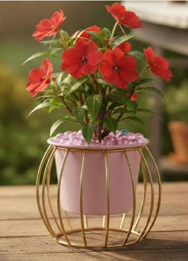 Metal mini pot with stand 1343EF, image 3 of 3