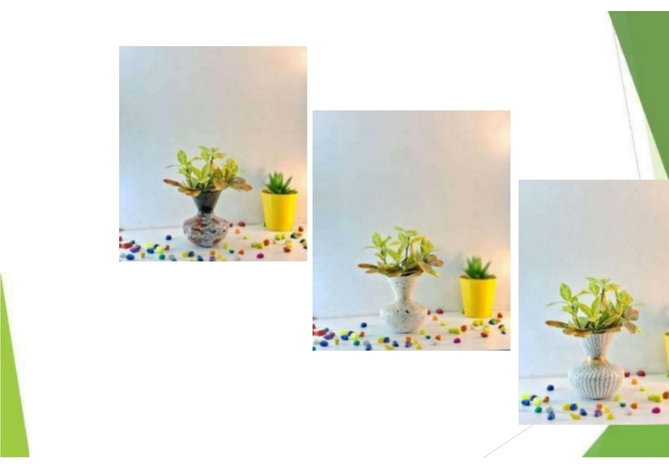 Metal small flower vase 1437B A C