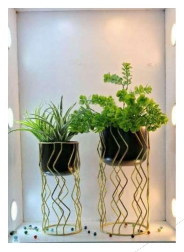 Metal iron planter set of 2 1526D