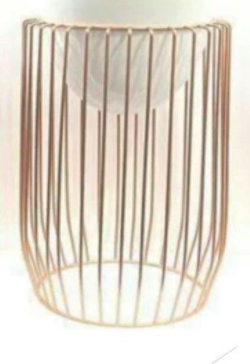 Fancy metal planters set of 2 1530B white B