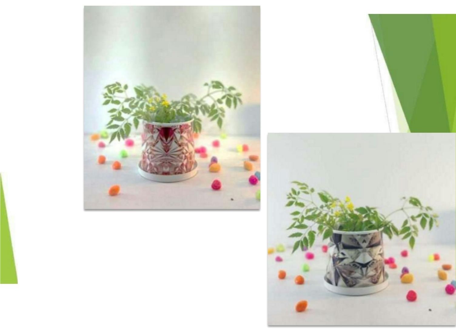 Printed pot with tray 1265A