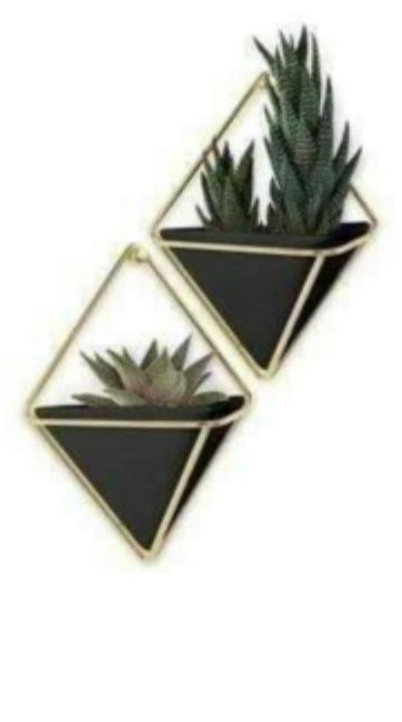 Iron wall hanging planters set of 2 1513B