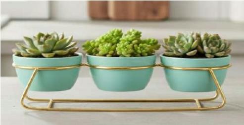 3 pot table stand 1306C