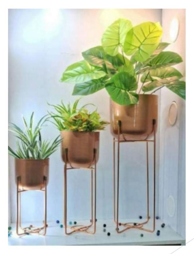 Copper pot with copper stand 1000