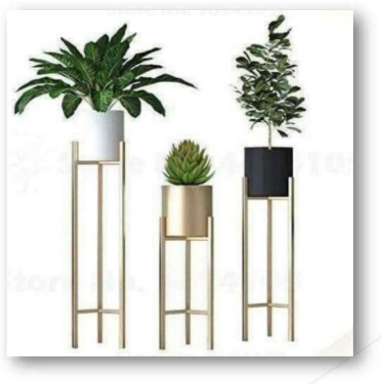 Metal plant stand with planter 1355D