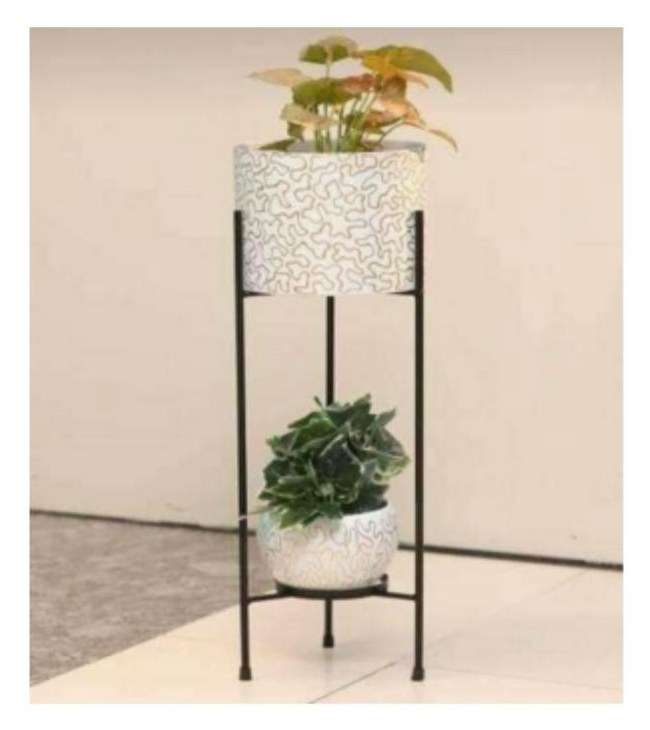 Iron two pot with stand -E