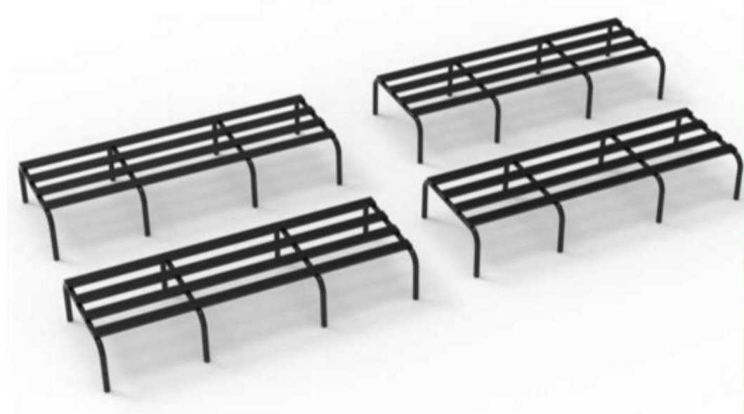 Single tier stand 1170 pipe
