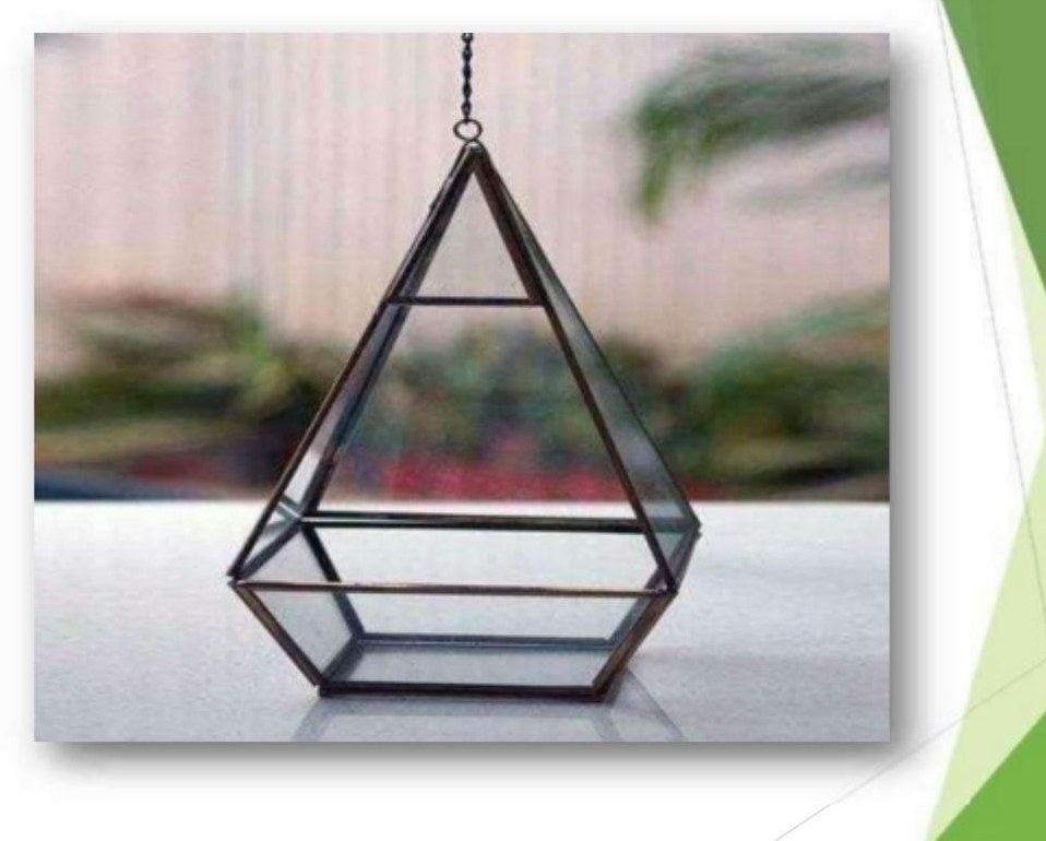 Triangle shaped terrarium 1360