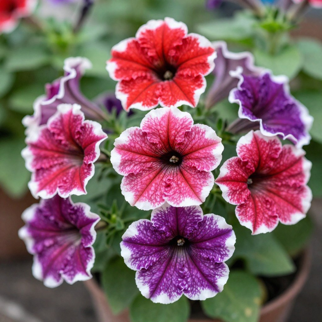 Petunia Picotee / Hulahoop Mix - Pack of 30