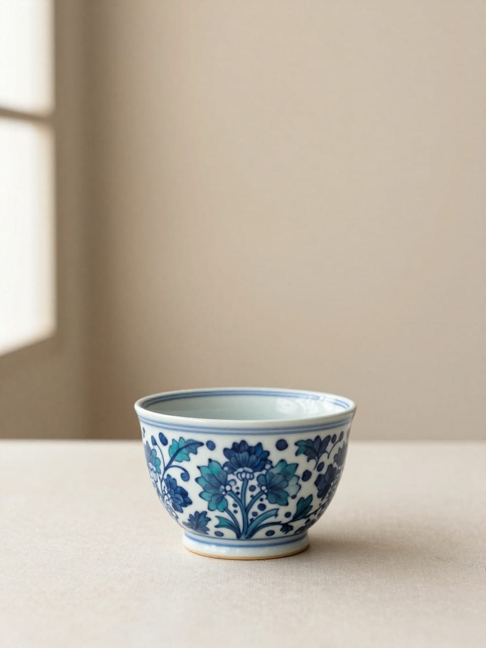 Hand Painted Blue Pottery Pot - 5 inch