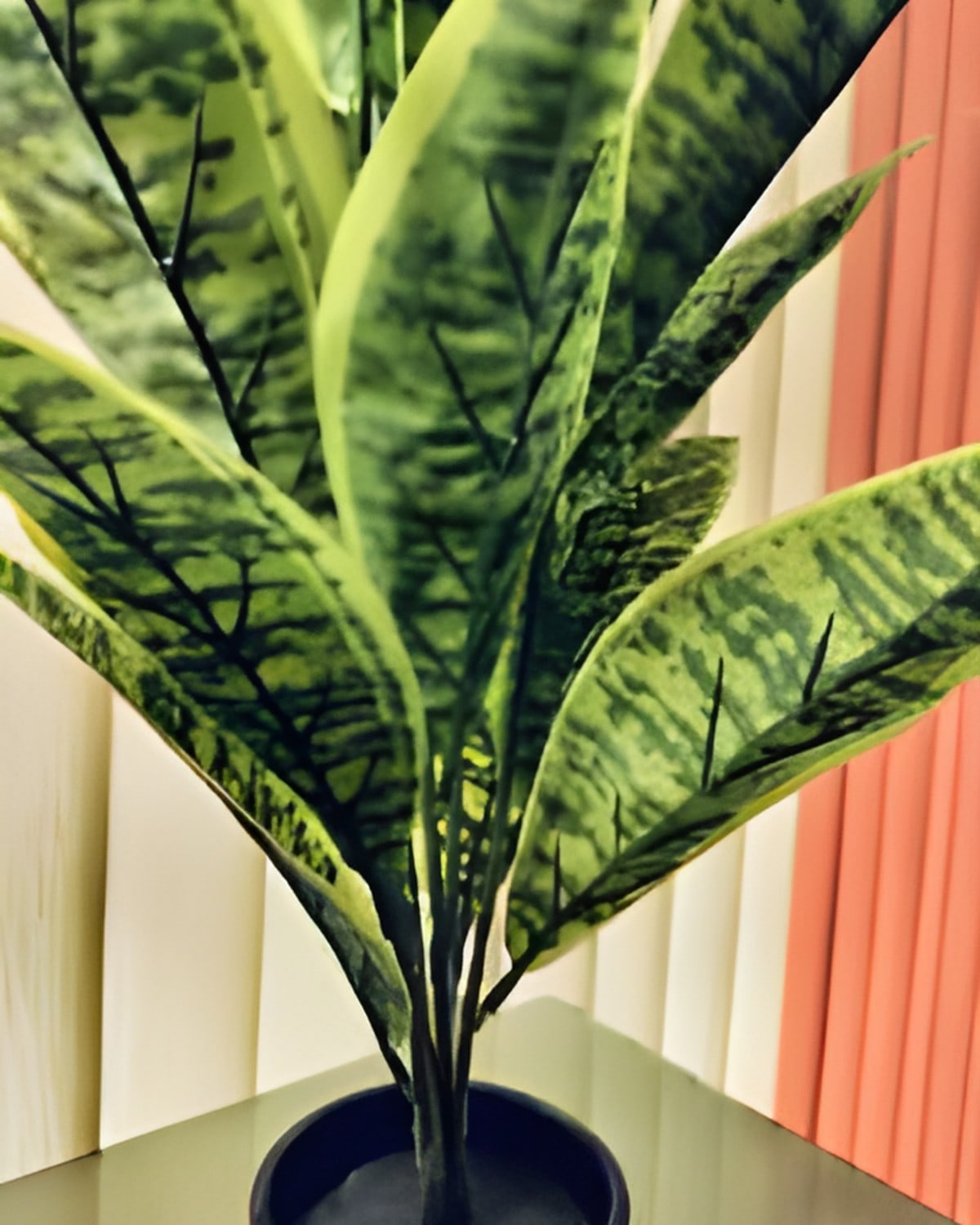 Artificial Plant (Striped Leaves)