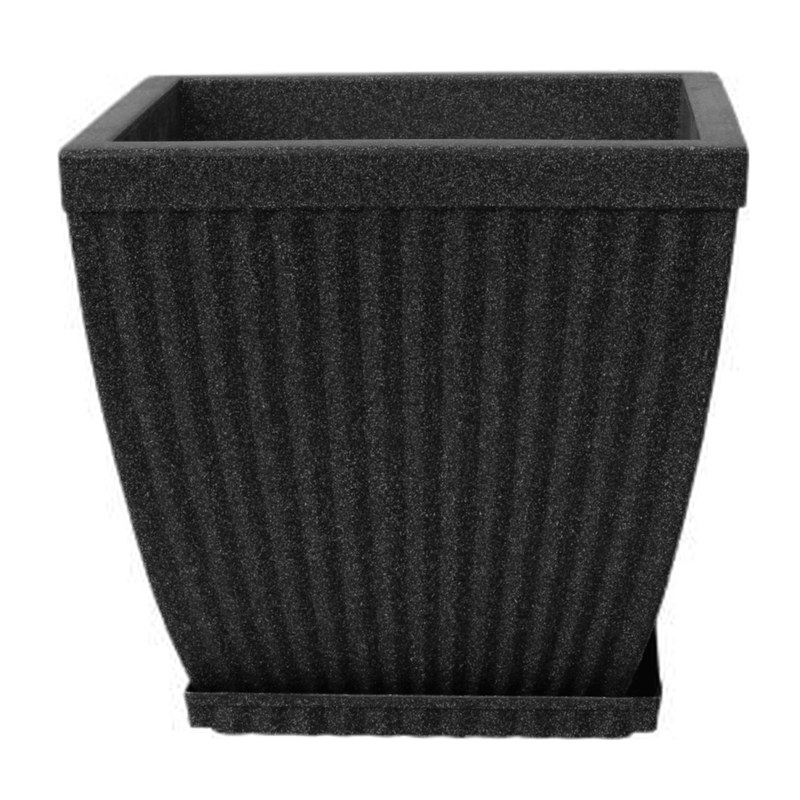 Paris square planter with tray