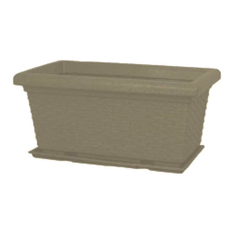 Rectangle Miami planter with tray and wheels, image 4 of 8