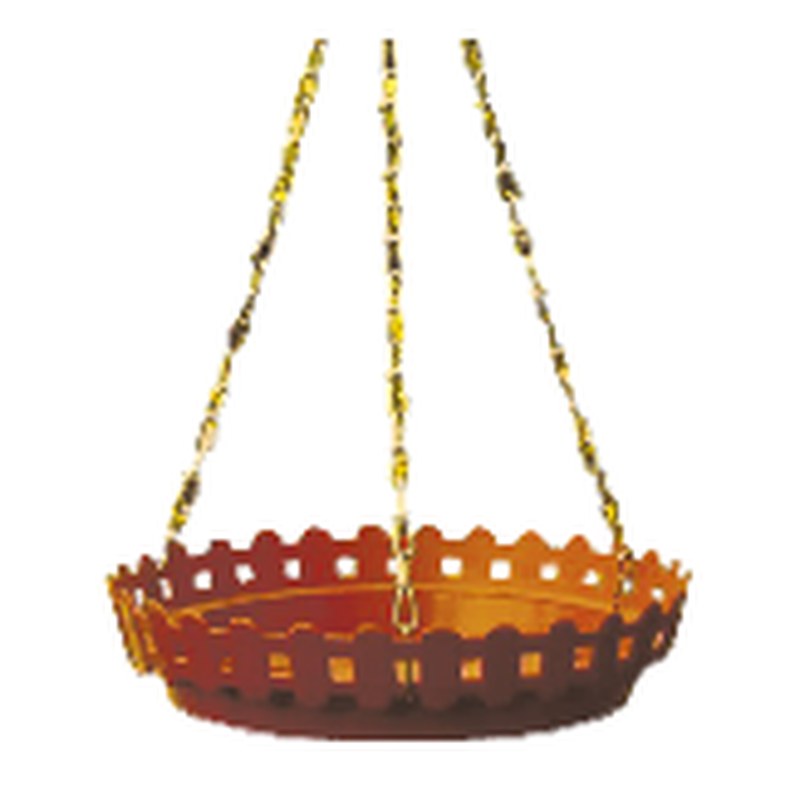 Hanging tray with metal chain - 6"