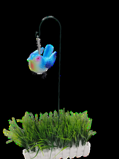 Bird on hook garden stake