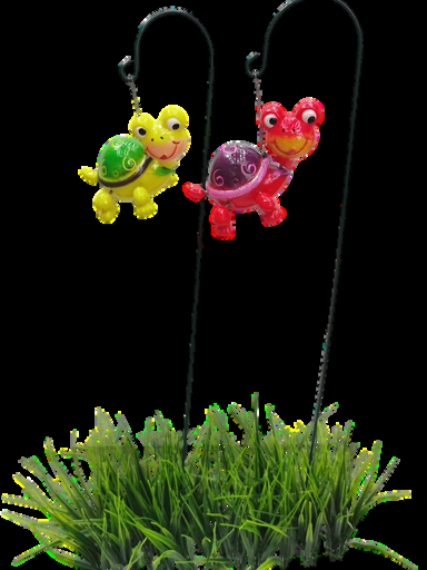 Turtle on hook garden stakes