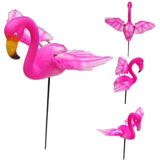 Large flamingo garden stake