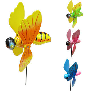 Bee windmill garden stake, large