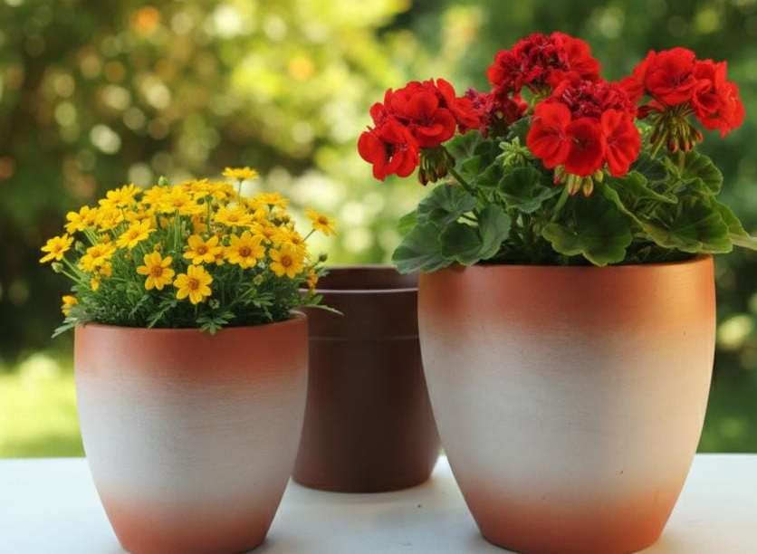 Terracotta planter set 3093 A