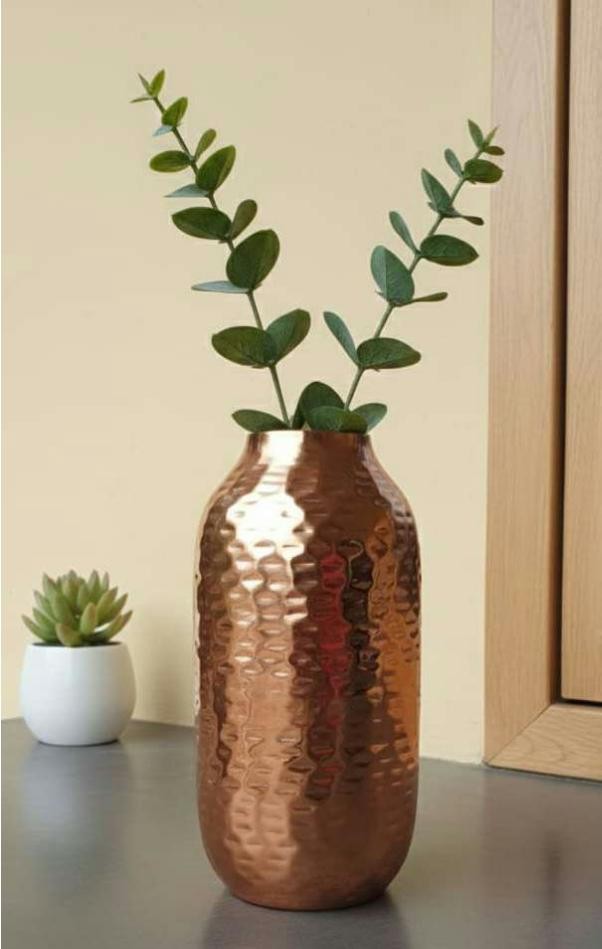 Metal vase pot in plating brass copper 1740