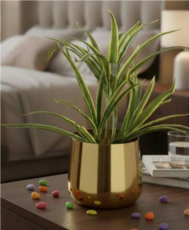 Metal table pot in plating brass 1337 copper