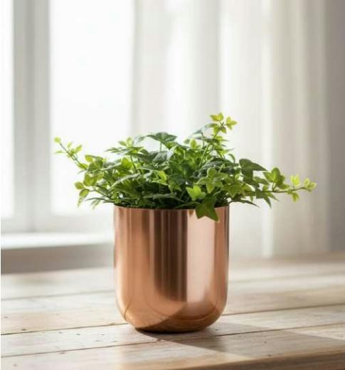 Metal table pot in plating brass 1202 copper