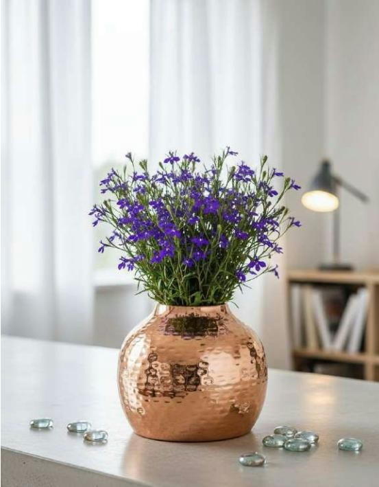 Table top iron vases in plating brass 1921 copper