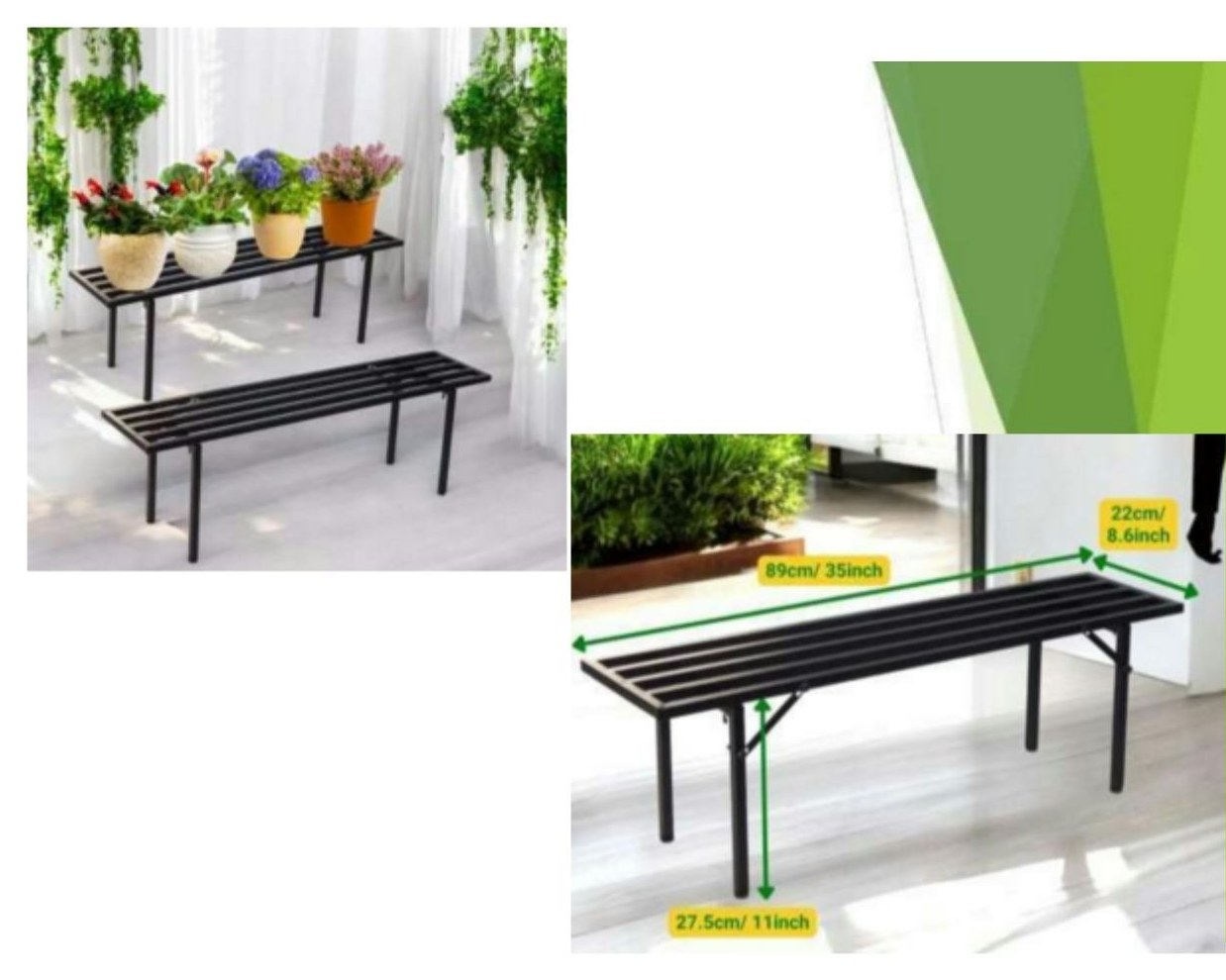 Mild steel rectangular plant stand 1924